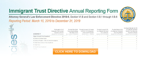 2019 NJ Attorney General's Immigrant Trust Directive Annual Reporting Form Survey.