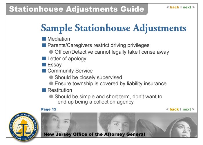 Stationhouse Adjustments Guide