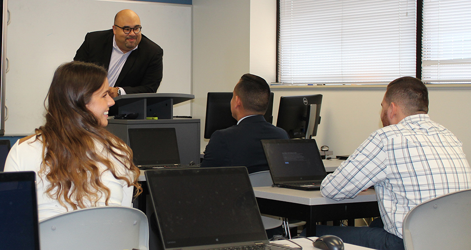 Recruits Training at computers