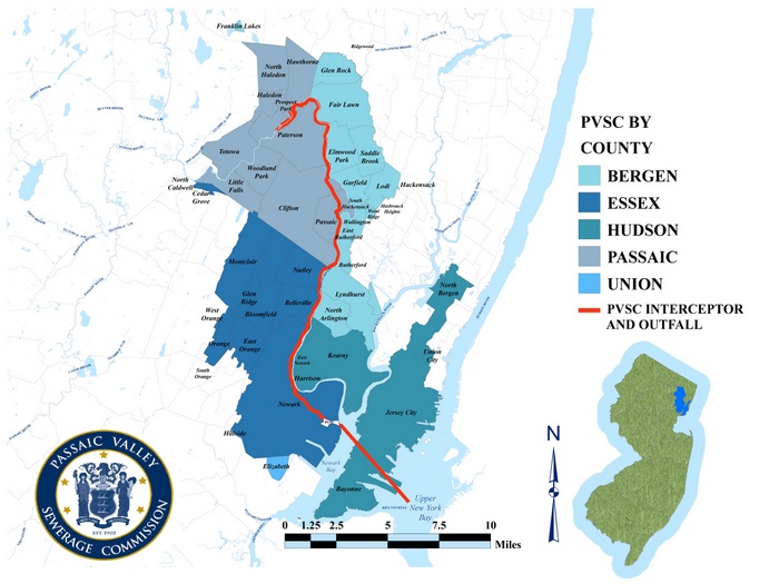 e. Map of Service Area