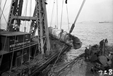 Sewer pipe damage caused by the grounding of the SS Leviathon off Robbins Reef on December 28, 1923