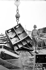 Construction of outfail pipe, 1920s