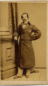Assistant Surgeon George W. Douglass, 39th NJ Volunteers, Photographer: Julius Brill, New York, NY, Remarks: Accession #1999.025