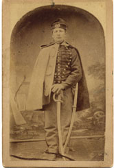 Private Lewis N. Gooden, 3rd NJ Cavalry, Photographer: Bryant, La Porte, IN, Remarks: Accession #1980.036; 4.25" x 6.5"; oversized