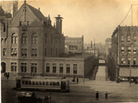 Canal at Broad St., Newark, looking West."