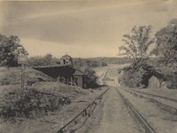 "Head of Plane 1 West, near Port Morris." [actually at Port Morris, looking west]