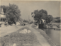 "Lock 10 West, Green's Bridge." [looking northeast]