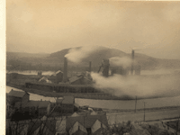 "Cooper's Furnace. Canal on the North." [Canal in foreground; Delaware River in background; looking south]