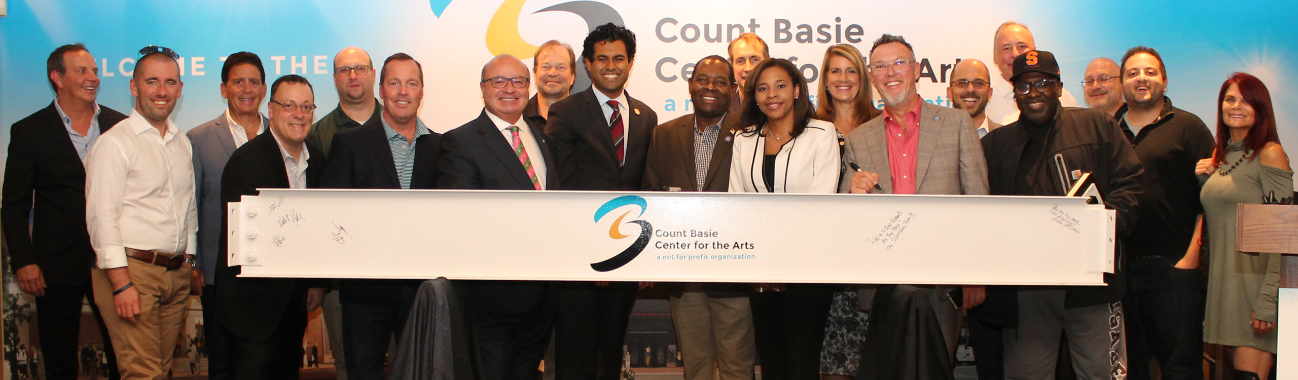 Count Basie Center for the Arts Last Beam Signing