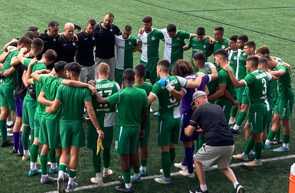 Israel’s Maccabi Haifa Football Club Under-19 Team in photo