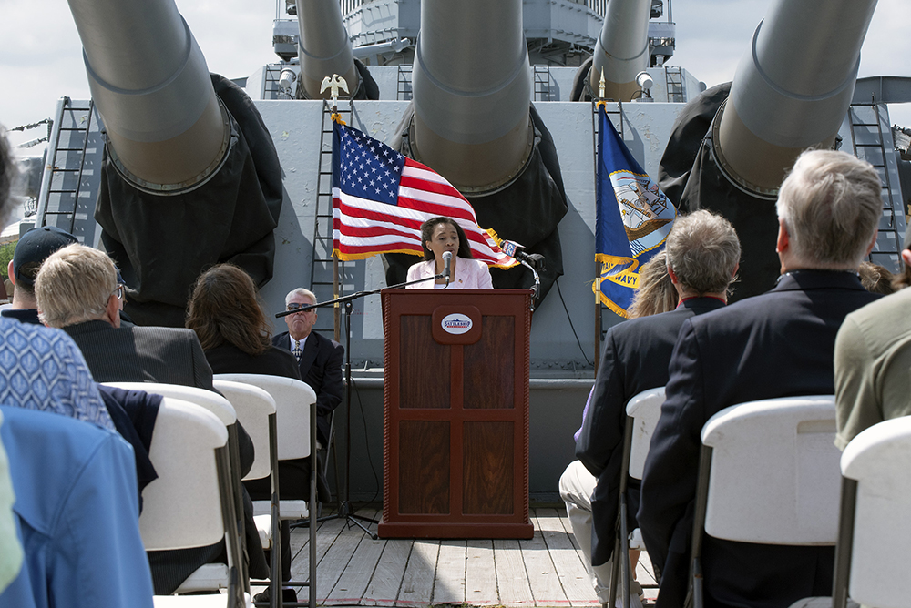 75th Anniversary of Battleship NJ - Link - https://www.state.nj.us/state/sos-secretary-in-the-community-2018-0523.shtml