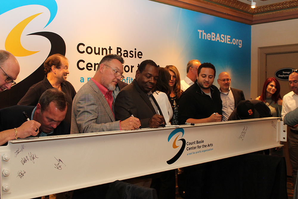 Count Basie Center for the Arts Last Beam Signing