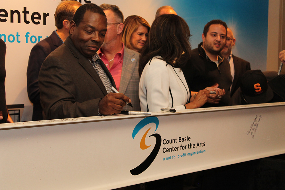 Count Basie Center for the Arts Last Beam Signing