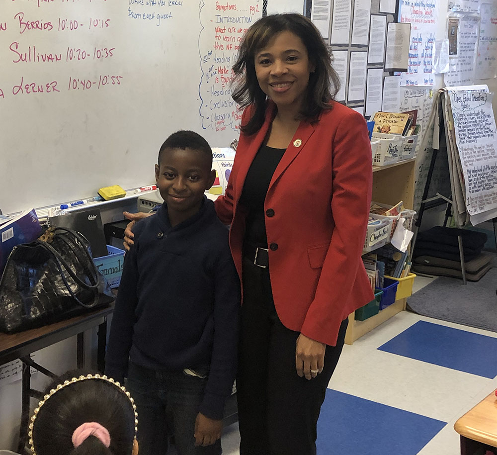 Secretary of State Tahesha Way visits Dr. Leroy McCloud Elementary School