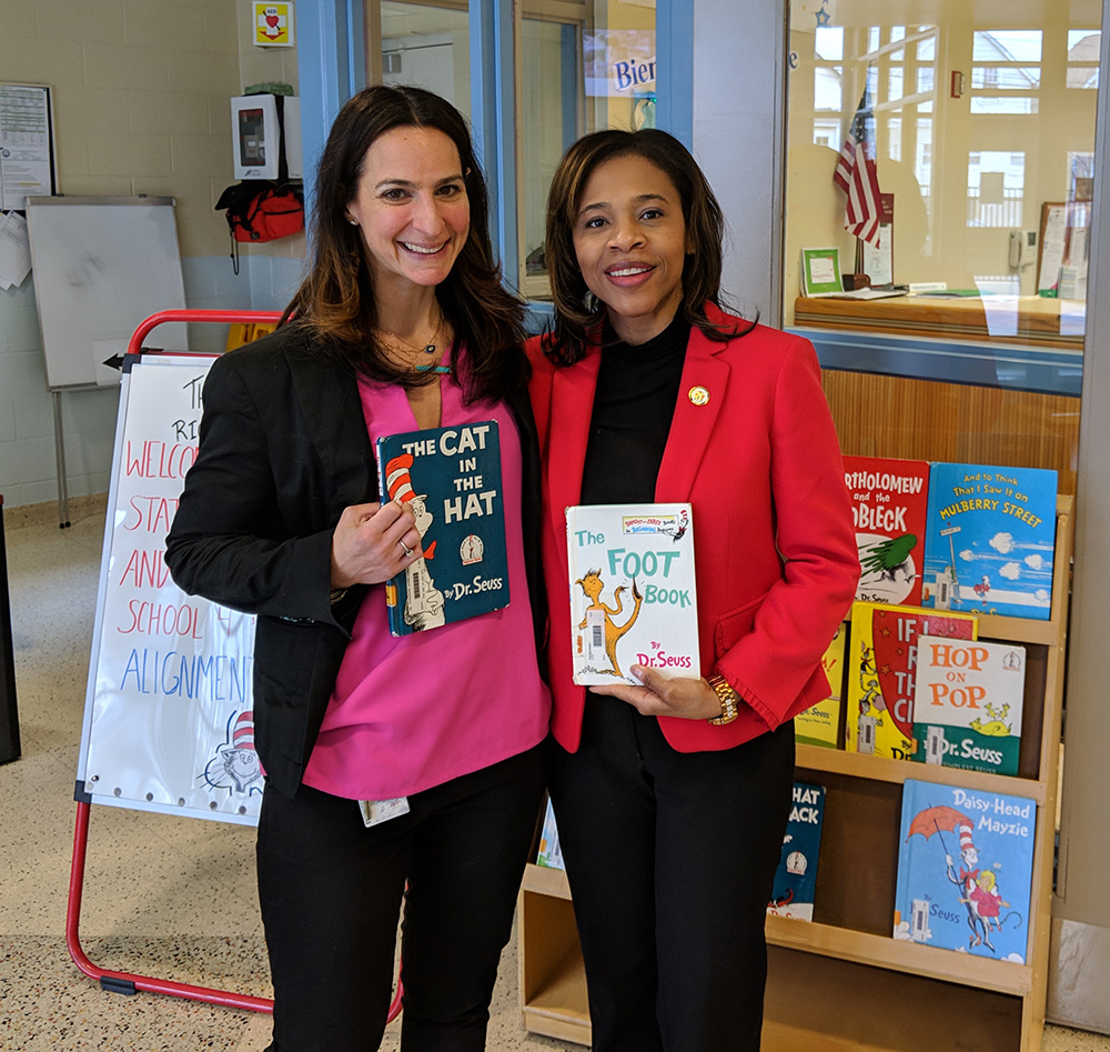 Secretary of State Tahesha Way visit to Dr. Herbert Richardson Elementary School in Perth Amboy for Read Across America.