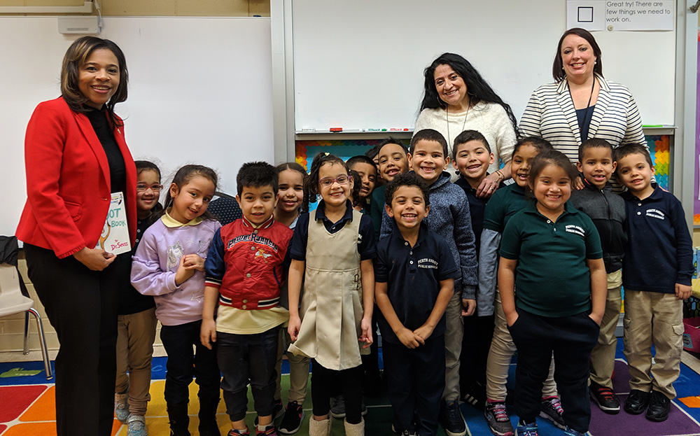 Secretary of State Tahesha Way visit to Dr. Herbert Richardson Elementary School in Perth Amboy for Read Across America.