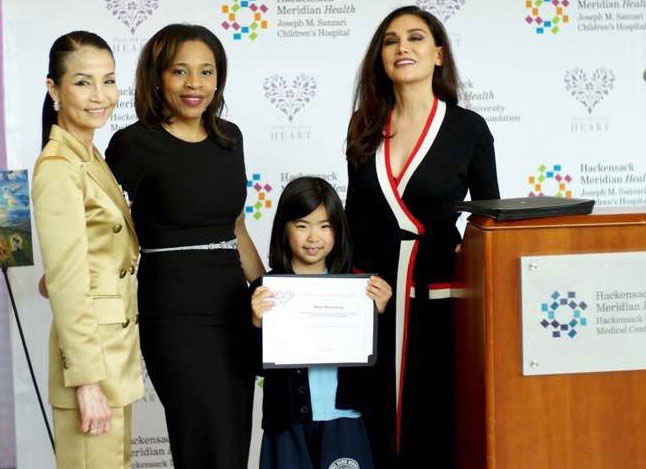 Secretary of State Tahesha Way serves as a judge for the Children’s Art Contest at Hackensack Meridian Joseph M. Sanzari Children’s Hospital