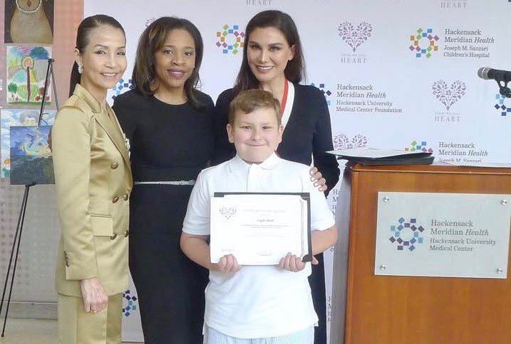 Secretary of State Tahesha Way serves as a judge for the Children’s Art Contest at Hackensack Meridian Joseph M. Sanzari Children’s Hospital