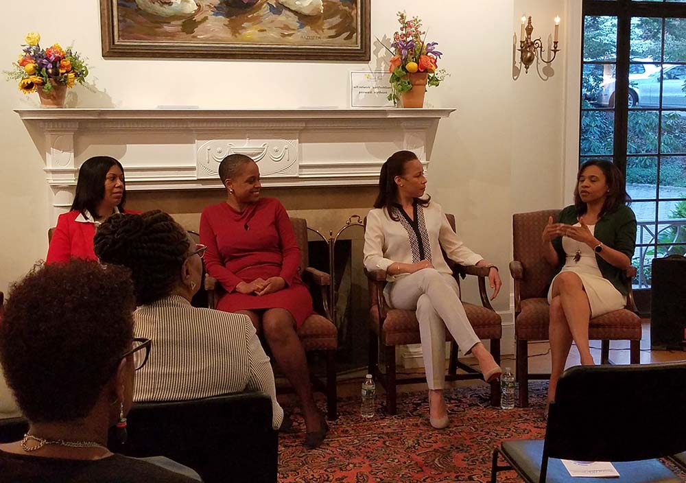 Secretary of State Tahesha Way joins May Week event, 'Moving HER Forward,' with the members of the North Jersey Alumnae Chapter of Delta Sigma Theta Sorority, Inc.