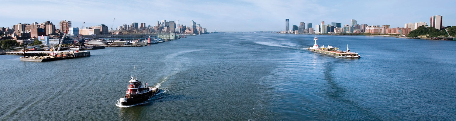 barges in river