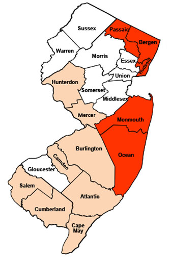 Map of NJ Sectors