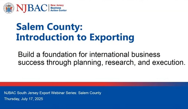 Introduction to Exporting with NJBAC Salem County