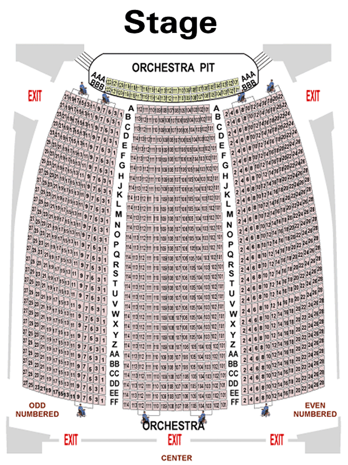 War Memorial Concert Seating Chart