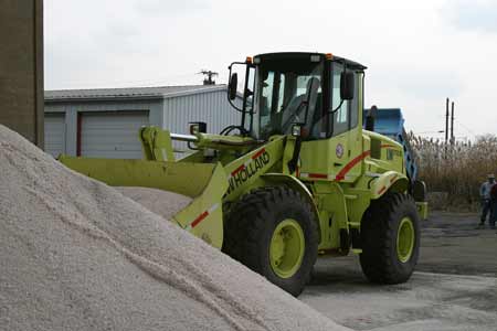 preparation begins for an approaching winter storm at an NJDOT maintenance facility photo