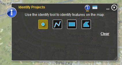 Identify Projects Layer Menu Image