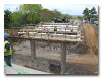 New bridge seats being installed photo