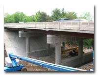 The new superstructure over the Morristown-Erie railroad photo.