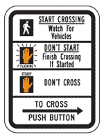 pedestrian signal sign graphic