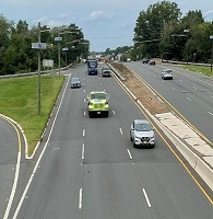 View of Route 18 looking north from Milltown Road overpass, Milepost 37.3