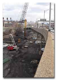 construction work beneath the 14th street viaduct photo