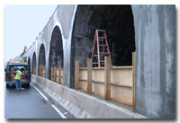 This is the balustrade formwork on the south wall of the eastbound 12th Street Viaduct photo.