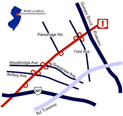 route 1 map graphic