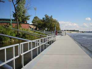 Docks located in front of the Waterfront Park Baseball Stadium