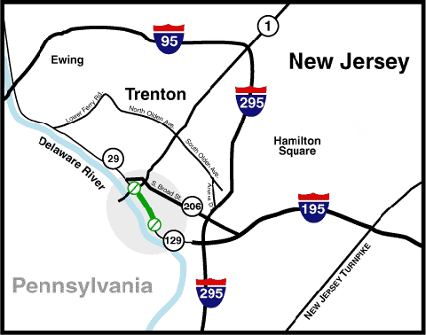Map of Route 29 Tunnel