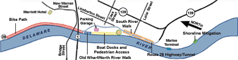 Map of Route 29 Waterfront Improvements