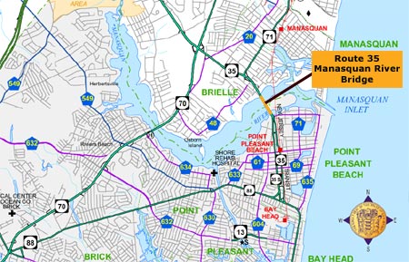 route 35 manasquan river bridge map graphic