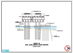 Drawing of Low Level Bridge Cross Section