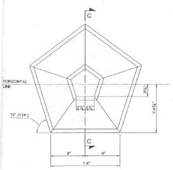 pentagon rosette drawing