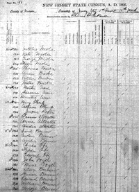 A full page from the 1895 New Jersey State Census