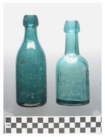 Beverage bottles recovered from backyard features at 23 Seaman Avenue and 73/75 Larch Avenue