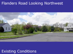 Flanders Road Looking Northwest toward Ramp E - Existing Conditions