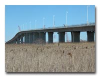 photo of opened portion of the new bridge