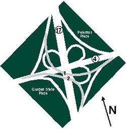 Route 4 and 17 Interchange diagram