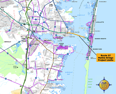 route 37 mathis bridge project area graphic