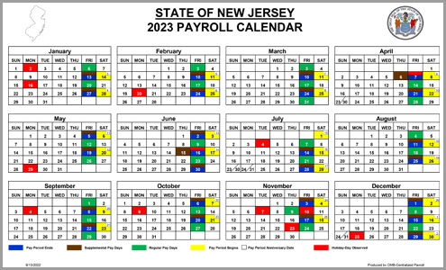 New Jersey Calendar 2022 Nj Omb - Centralized Payroll