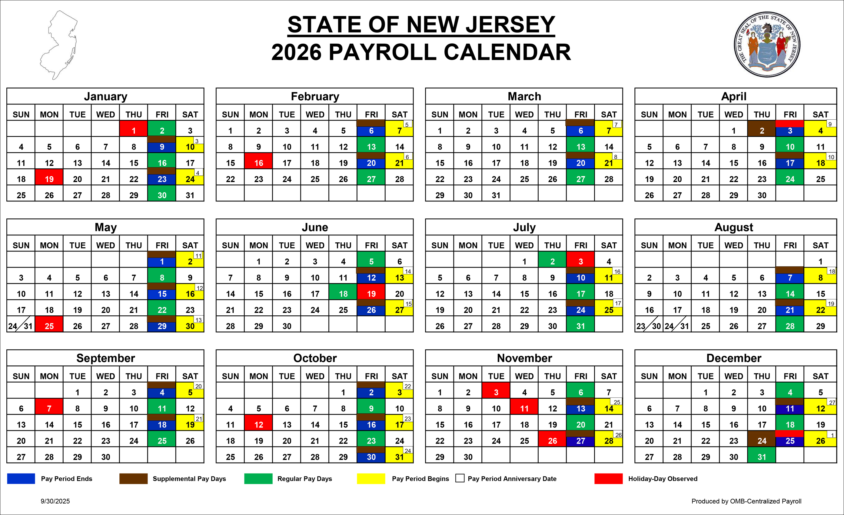 Payroll Calendar